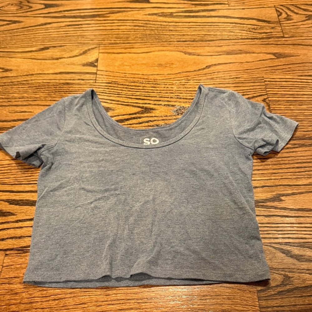 SO Heather Gray Cropped Tee